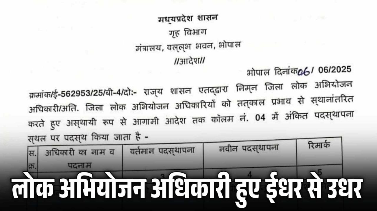 उमरिया सहित 24 जिला लोक अभियोजन अधिकारियों के हुए तबादले देखिए पूरी लिस्ट